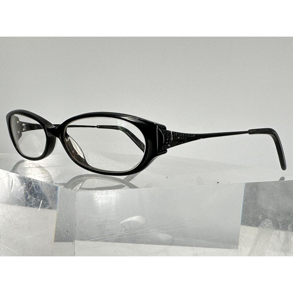 Nicole Miller Eyeglasses Vintage Frames  Onyx Black W/Crystals 52-15-135 (C6-17)